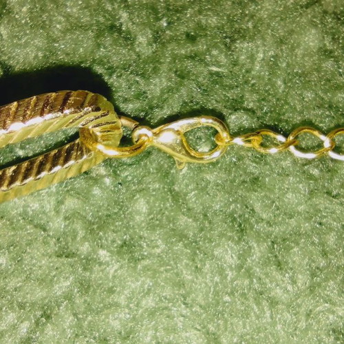 Ozze stainless steel necklace new gold tone adjustable length