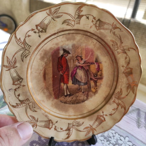 Porcelain decorative plate J&G Meakin handmade 1970 like new, 17cm