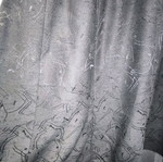 Vintage customized skirt with textured fabric and abstract print, like new