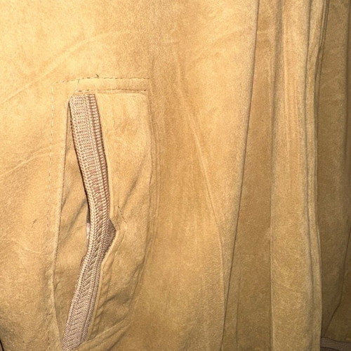 Men's Suede Bomber Jacket Alta Moda like new, tan/brown vintage style