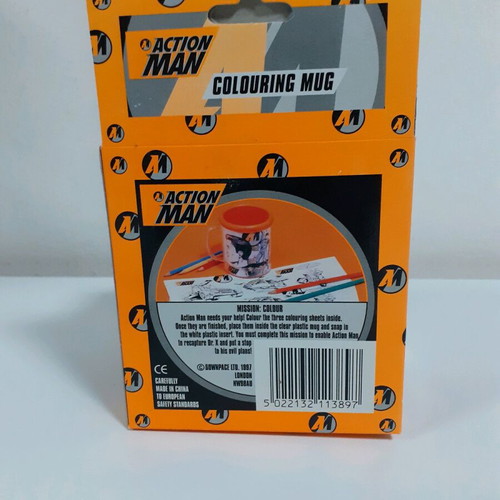 Action Man Colouring Mug Hasbro 1997 new