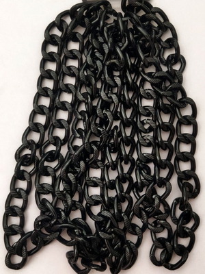 Aluminum Chain for Handmade Knitted Bags, Black, 2 Meters, New