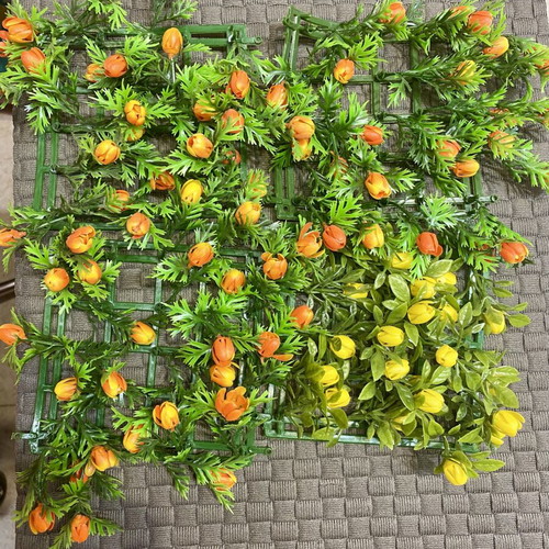 Artificial Decorative Flower Panels Set of 4 New