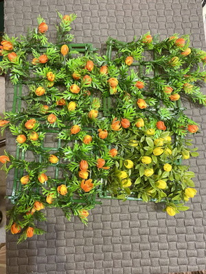 Artificial Decorative Flower Panels Set of 4 New
