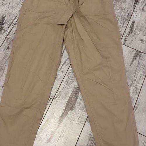 H&M women's fitted pants new beige size S