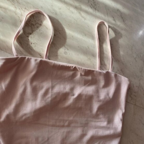 Bershka crop top, pink, size S