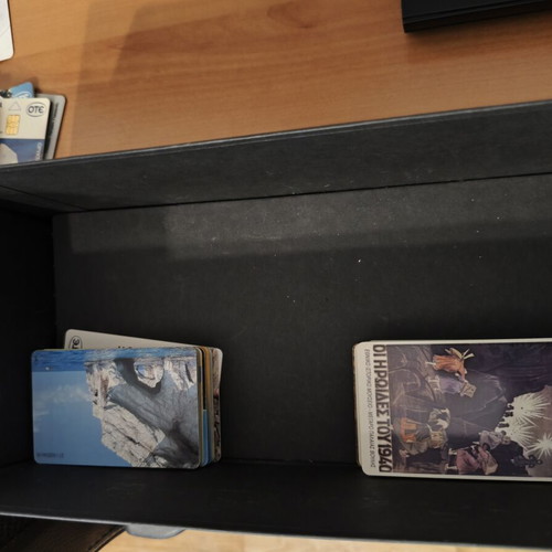 Phone card collection used, Greek OTE and Italian cards in box