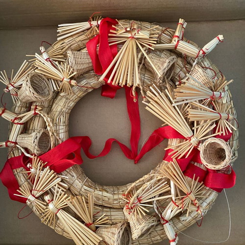 Swedish vintage folk art Christmas straw decoration