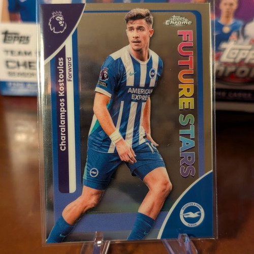 2025-26 Topps Chrome Premier League Charalampos Kostoulas Future Stars card like new