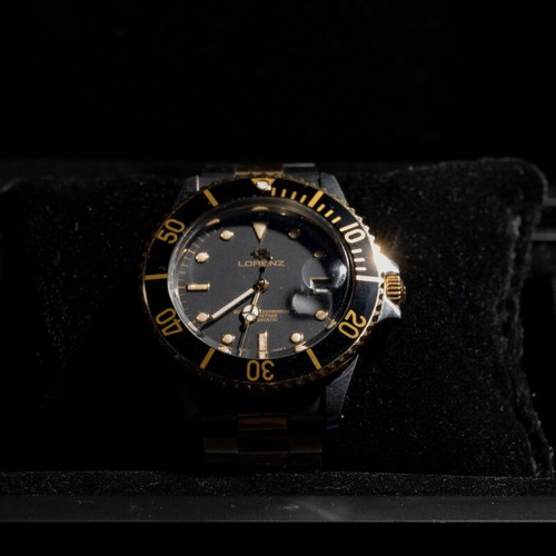 Lorenz Submariner 14733 used vintage watch with brown dial