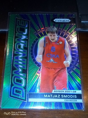 2023-24 Prizm EuroLeague Basketball Matjaz Smodis DOMINANCE Green Prizm