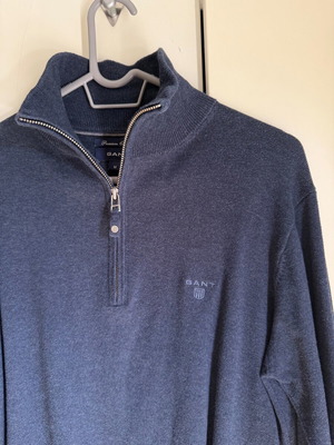 GANT sweater with zipper like new, size M, blue