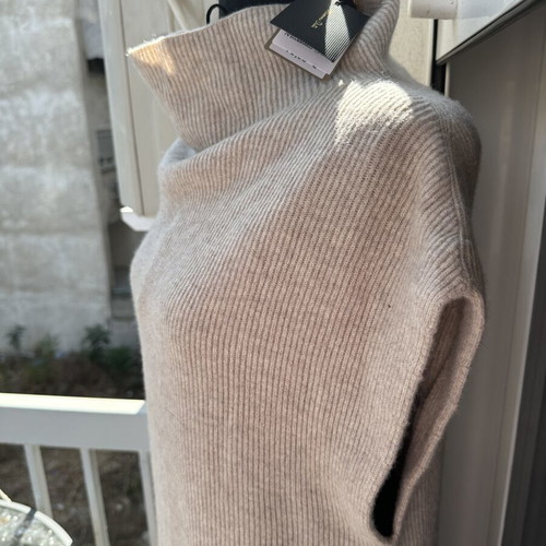 Massimo Dutti beige knitted vest dress