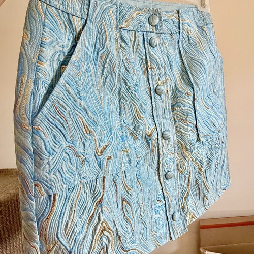 Yas Mini Skirt Like New, Gold, Size XS