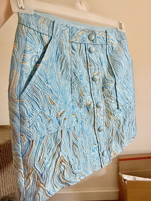 Yas Mini Skirt Like New, Gold, Size XS