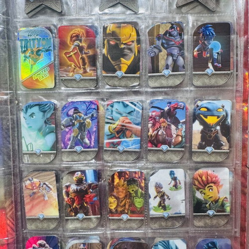 Gormiti Extreme Metal Tags album with 100 used metal magnetic tags