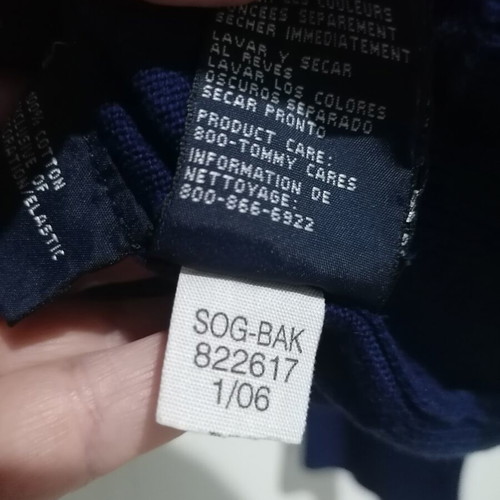 Tommy Hilfiger cotton sweater used, blue check, size L