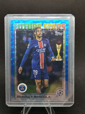 Κάρτα Bradley Barcola συλλεκτική σαν καινούργια 36/75 PSG Topps 2025