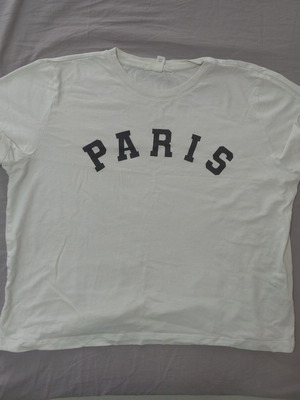H&M Paris T-shirt λευκό κρεμ μέγεθος L σαν καινούργιο