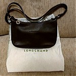  Τσάντα Longchamp Σκούρο Καφέ Δέρμα Αυθεντική!