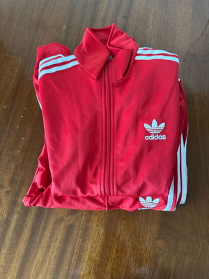 Adidas Firebird men's tracksuit like new, size 40/42, red