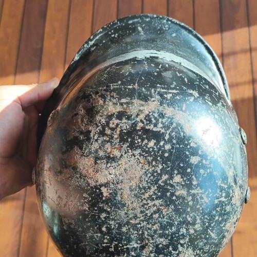 German military helmet M34 used, air defense, WW2