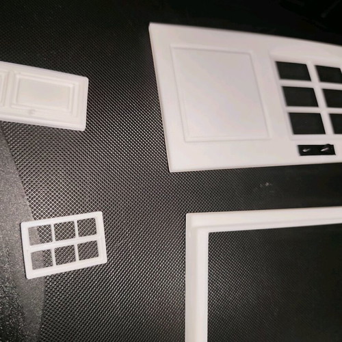 White door for models and diorama new with frame and locks