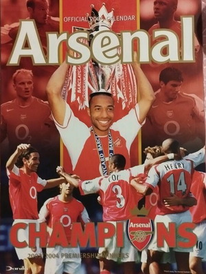Arsenal champion winners 2003-2004 calendar like new, commemorative