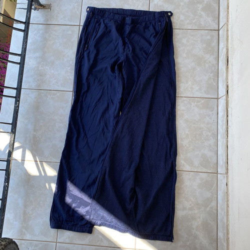 Winter pants with side zippers used, size M, blue