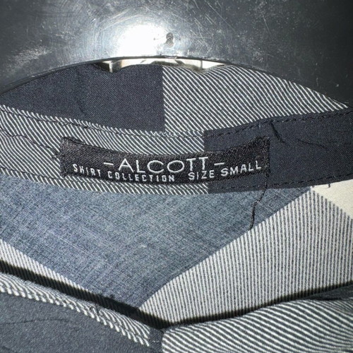 Alcott Checked Viscose Shirt Small Like New, Black and White