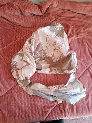 Μάρσιπος Ring Sling σε αποχρώσεις ροζ-γκρι-λευκό καινούργιος