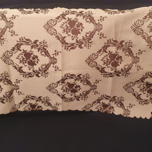 Small tablecloth, beige/brown, 90x55 cm