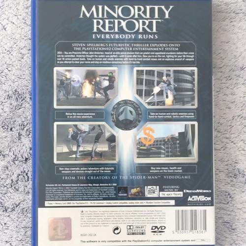Minority Report Everybody Runs PS2 used with manuals