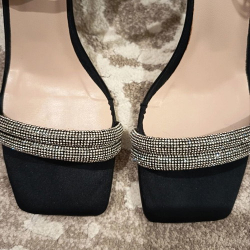 Franchesca Moretti women's black sandals with silver details
