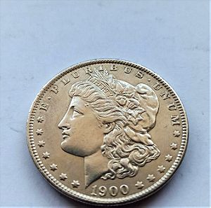 One Morgan Silver Dollar 1900.