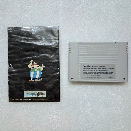 Asterix & Obelix SNES game with manual and Greek instructions used