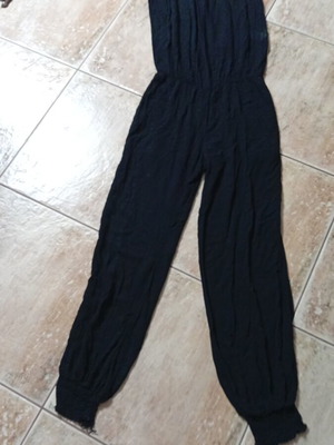 Pink Woman jumpsuit used, black with gathers, size S