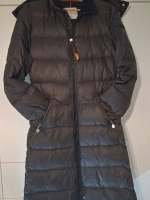 Moncler Down Jacket Used Brown Gray With Detachable Hood