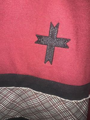 Crossover men's sweatshirt like new, burgundy, size S