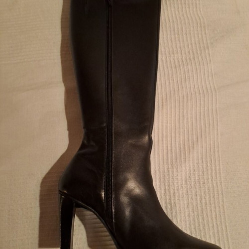 Boheme leather women's boots size 38 new, black, 48 cm high