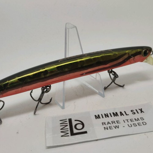 Lammtarra artificial lure used, dark olive with golden green and orange belly