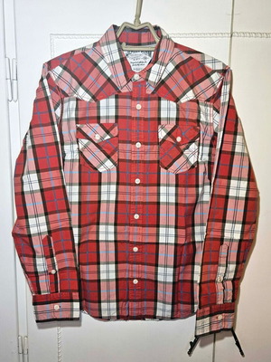 Hilfiger Denim men's plaid shirt with pockets, size M