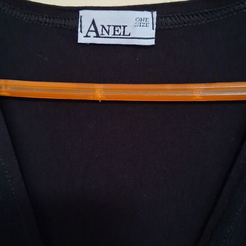 Anel blouse one size black like new, hip length