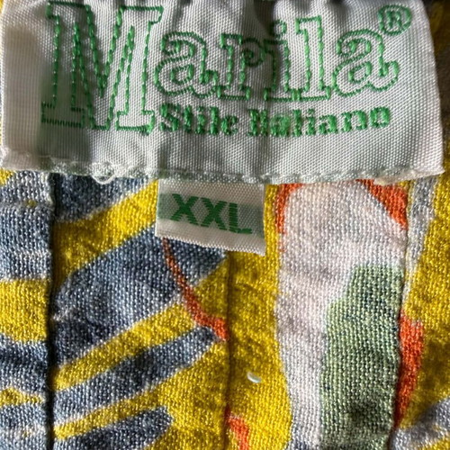Marila vintage viscose summer dress used, M-L, multicolor