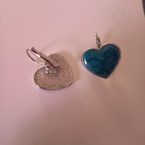 Jewelry set H&M with 11 rings and 2 heart earrings like new, silver