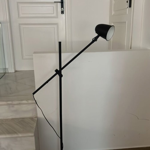 IKEA floor lamp like new black metal