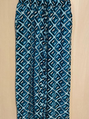 Celestino pants like new, airy with elastic waist, blue and turquoise