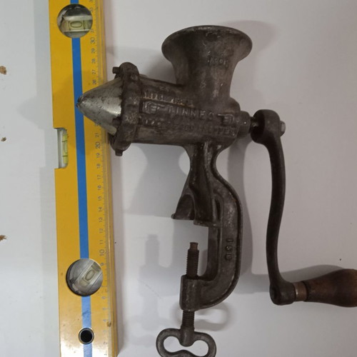 Manual meat grinder used, American made antique