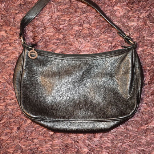 Longchamp leather black crossbody bag like new