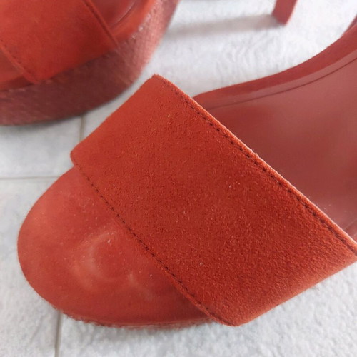 Mango red high-heeled sandals like new, size 37
